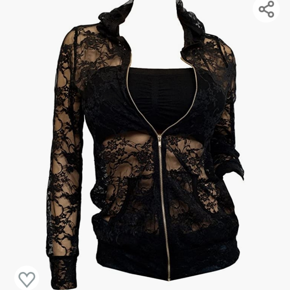 Evogues Lace Zip-up Hoodie